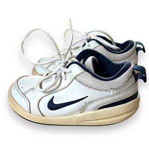 VTG y2k Nike sneakers low top white blue swoosh little boy size 9cw 9 wide 2010